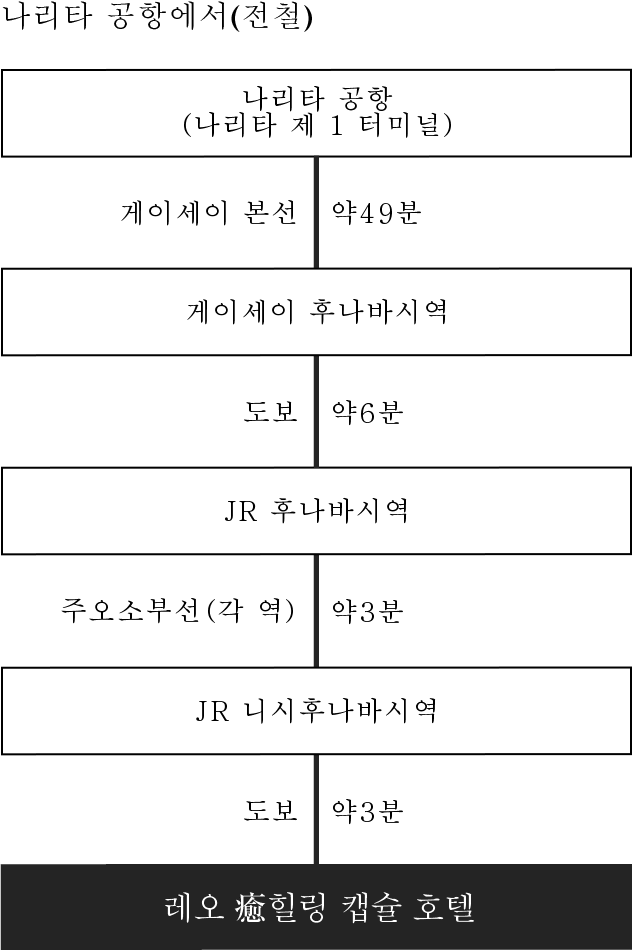 나리타 공항에서(전철)